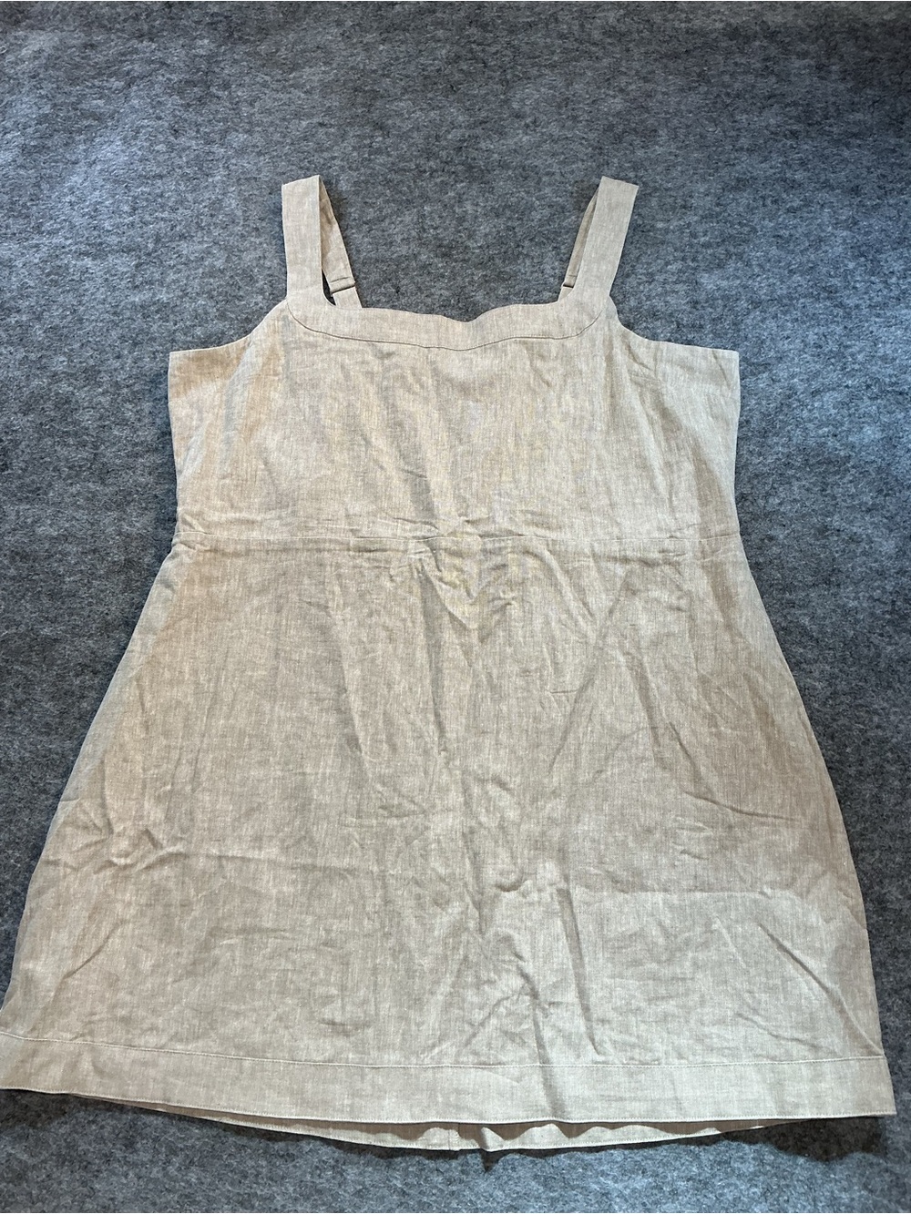 Abercrombie & Fitch | NEW! Linen-Blend Square Neck Sundress in Light Beige